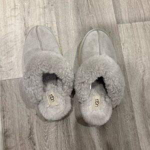 UGG Light Gray Sheepskin Slippers